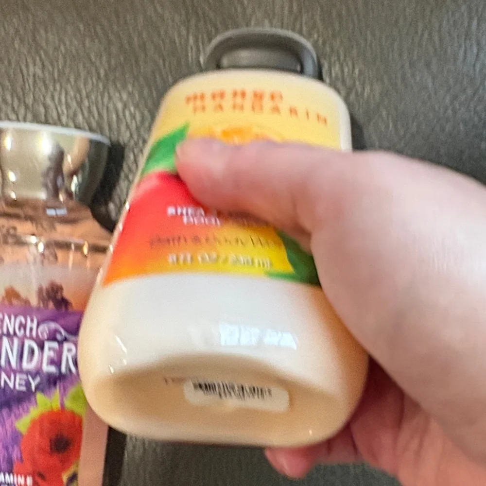 Bath and body French lavender and honey body wash an mango mandarin lotion